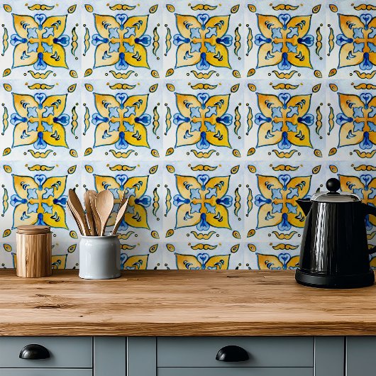 Blau-Keramik-Kachel aus mediterranem Kunsthandwerk Fliese