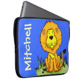 Blau-Kinder-Notebook-Gehäuse für Lion-Grafik Laptopschutzhülle (Vorne Rechts)