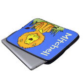 Blau-Kinder-Notebook-Gehäuse für Lion-Grafik Laptopschutzhülle (Vorne Knopf)