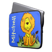 Blau-Kinder-Notebook-Gehäuse für Lion-Grafik Laptopschutzhülle (Vorderseite Links)