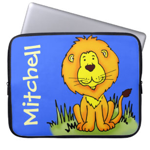Blau-Kinder-Notebook-Gehäuse für Lion-Grafik Laptopschutzhülle