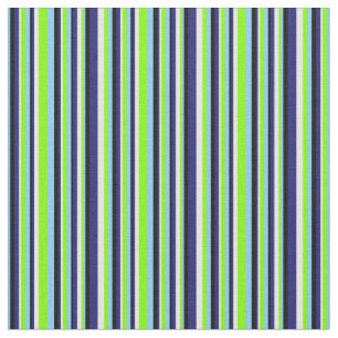 Blau, Klangfarbe, Weiß und Schwarz Streifen Muster Stoff