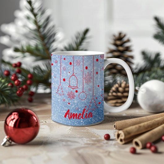Blau klassische Tasse für den Weihnachtsball