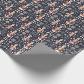 Blau, Kolumbin Nutcracker Ballett Geschenkpapier (Ecke)