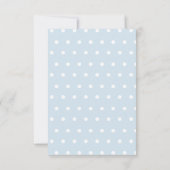 Blau, Konfetti, danke Karte (Rückseite)