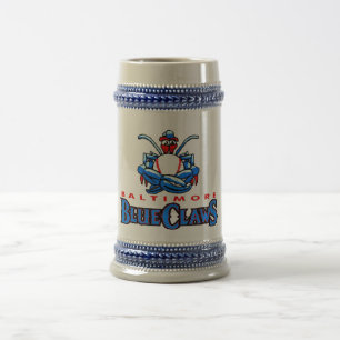 Blau kratzt Stein Bierglas