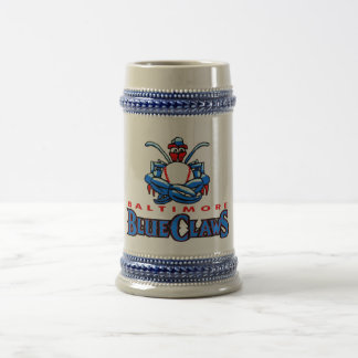 Blau kratzt Stein Bierglas