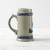 Blau kratzt Stein Bierglas (Links)