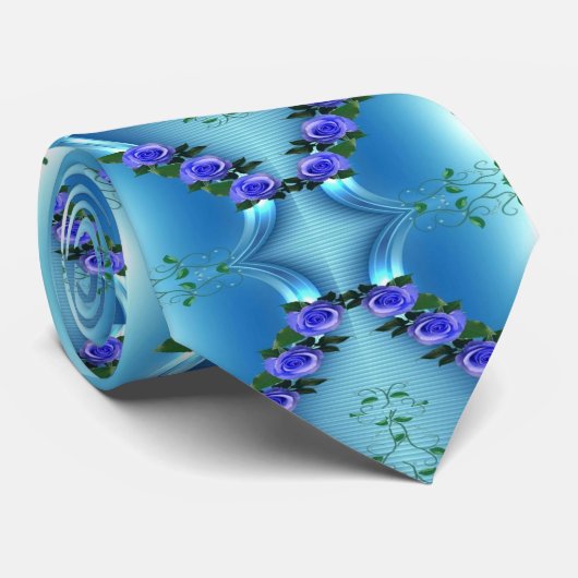 Blau Krawatte (Gerollt)