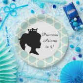 Blau kreist Prinzessin Custom Birthday Paper Pappteller (Party)