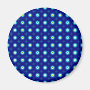 Blau kreist ringsum Magneten ein Magnet