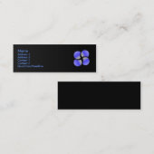 Blau kreist Visitenkarte ein (Vorne/Hinten)