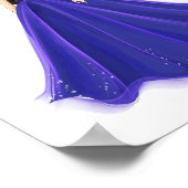 Blau, Kunstwerk, Modedarstellung Poster (Ecke)