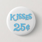 Blau küsst 25 Cents Button (Vorderseite)