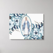 Blau | Lady of Grace | Jungfrau Mary | Spitze Leinwanddruck (Vorderseite)