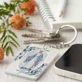 Blau | Lady of Grace | Jungfrau Mary | Spitze Schlüsselanhänger (Vorderseite rechts)