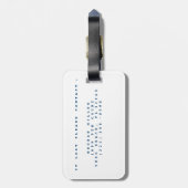 Blau Lasse das Abenteuer Begin Gepäck Gepäckanhänger (Rückseite vertikal)