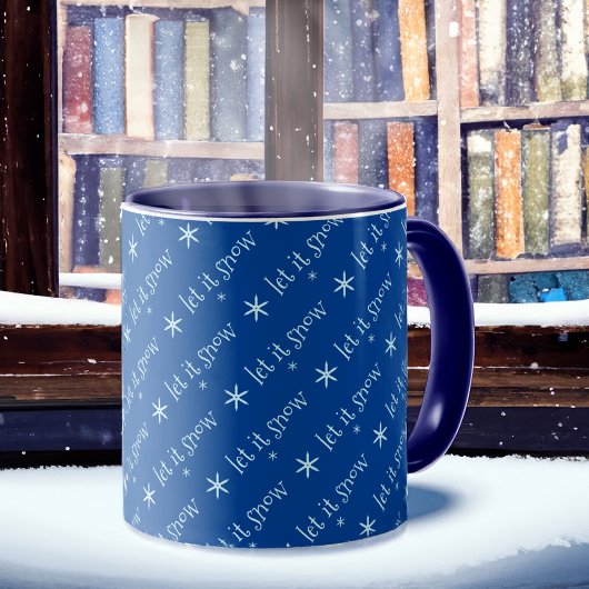 Blau lassen es schnee tasse