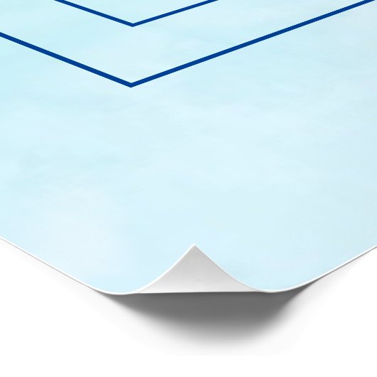 Blau lässt sich nie für weniger glänzendes Poster  (Ecke)