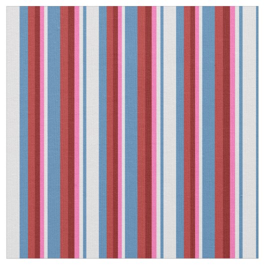 Blau, Lavendel, Hot Pink, Maroon und Red Pattern Stoff (Nahaufnahme)