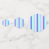 Blau, Lavendel, Rosa und Pastellfarben Grüne Strei Konfetti (Rückseiten)