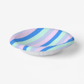 Blau, Lavendel, Rosa und Pastellfarben Grüne Strei Pappteller (Gewinkelt)