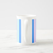 Blau, Lavendel, Rosa und Pastellfarben Grüne Strei Porzellantasse (Rückseite)