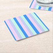 Blau, Lavendel, Rosa und Pastellfarben Grüne Strei Rechteckiger Pappuntersetzer (angewinkelt)