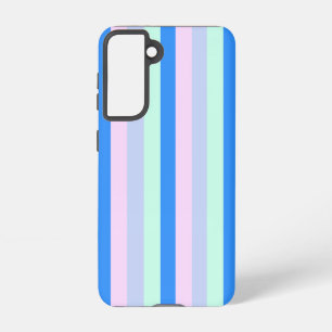 Blau, Lavendel, Rosa und Pastellfarben Grüne Strei Samsung Galaxy Hülle