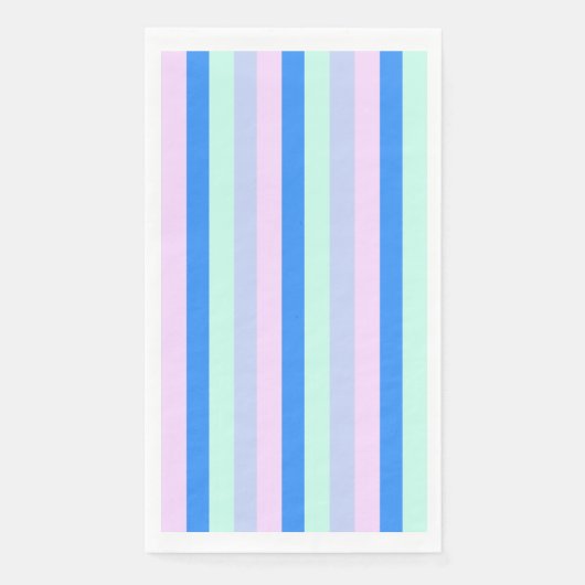 Blau, Lavendel, Rosa und Pastellfarben Grüne Strei Serviette (Vorderseite)