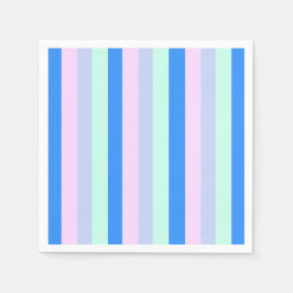 Blau, Lavendel, Rosa und Pastellfarben Grüne Strei Serviette