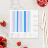 Blau, Lavendel, Rosa und Pastellfarben Grüne Strei Serviette (Beispiel)