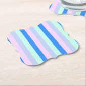 Blau, Lavendel, Rosa und Pastellfarben Grüne Strei Untersetzer (angewinkelt)