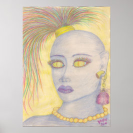 "Blau"-Leinwand Poster