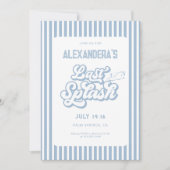 Blau Letzter Splash-Junggeselinnen-Abschied Einladung (Vorderseite)