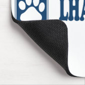 Blau Lhasas Apso Mousepad (Ecke)