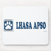 Blau Lhasas Apso Mousepad (Vorne)