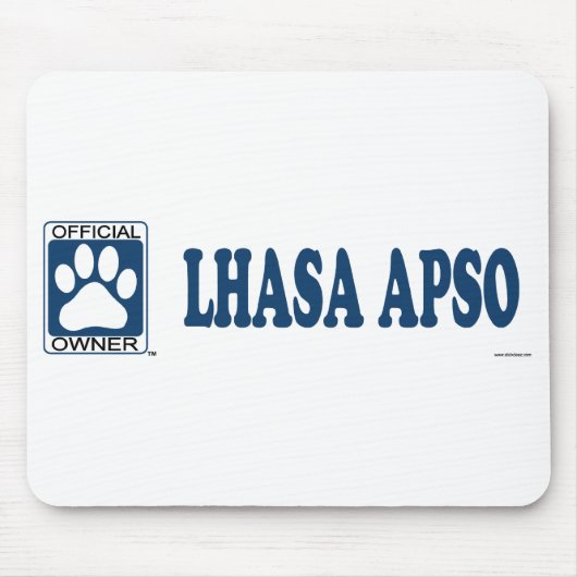 Blau Lhasas Apso Mousepad (Vorne)