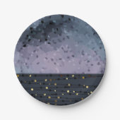 Blau-lila, Abstraktion Pappteller (Vorderseite)