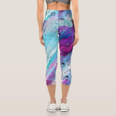 blau Lila Capri Leggings (Rückseite)