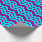 Blau Lila Chevron Zickzack-Design  Geschenkpapier (Ecke)
