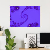 Blau Lila Doppel-Spiral Poster (Heimbüro)