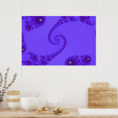 Blau Lila Doppel-Spiral Poster (Küche)