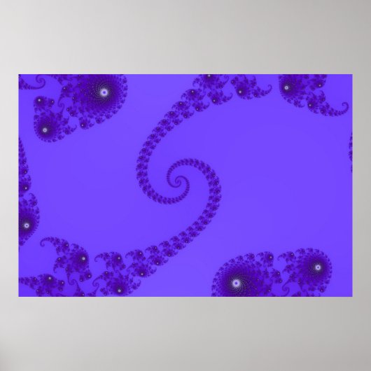 Blau Lila Doppel-Spiral Poster (Vorne)