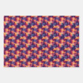 Blau/Lila/Gelbfärbung, Abstrakt Geschenkpapier Set (Vorderseite)