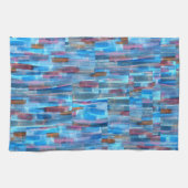 Blau Lila Geschirrtuch (Horizontal)