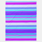 Blau lila, gestreift fleecedecke (Vorderseite)