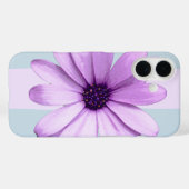 blau-lila gestreiftes Gänseblümchen-Muster Case-Mate iPhone Hülle (Rückseite (Horizontal))
