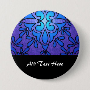 Blau-lila Glasmalerei-Design Button