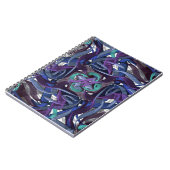 Blau, Lila, grüne Wirbel Notizblock (Linke Seite)